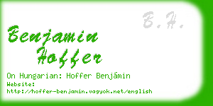 benjamin hoffer business card